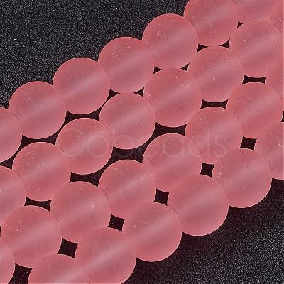 Baking Paint Transparent Glass Bead Strands X-GLAA-S031-10mm-28-1