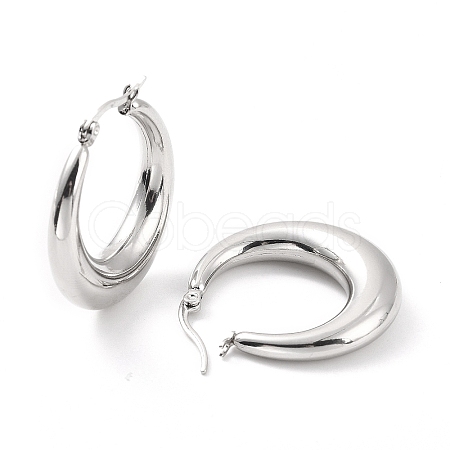 Non-Tarnish 304 Stainless Steel Chunky Hoop Earrings for Women EJEW-F280-06D-P-1