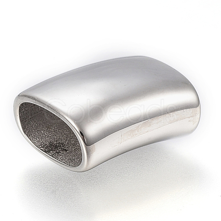 Tarnish Resistant 304 Stainless Steel Slide Charms Hand Polished STAS-F169-09P-1