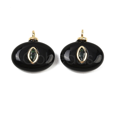 Natural Black Onyx(Dyed & Heated) Pendants X-KK-B157-42H-10-1