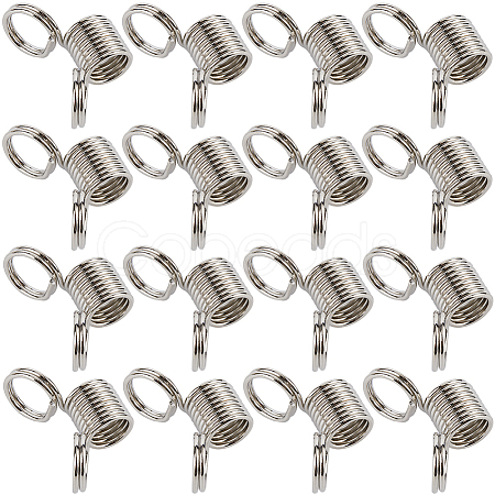 60Pcs Stainless Steel Spring Bead Clamps for Beading Jewelry Making FIND-SC0009-64-1