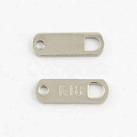 Tarnish Resistant 304 Stainless Steel Rectangle Shaped Chain Tabs STAS-Q178-02A-1