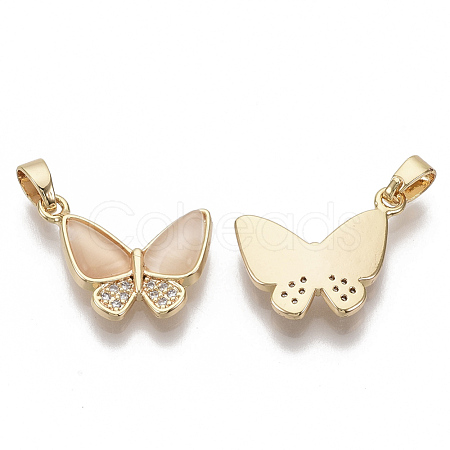 Brass Micro Pave Cubic Zirconia Charms X-KK-S354-134-NF-1