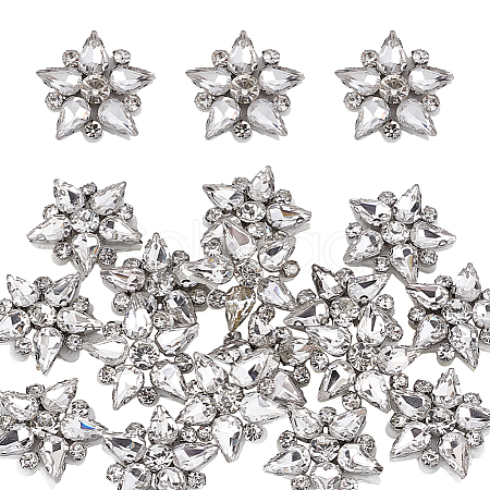 Stainless Steel & Glass Ornaments Accessories AJEW-WH0696-122A-1