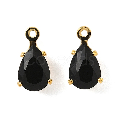 Brass Micro Pave Cubic Zirconia Charms X-KK-S336-02G-A-1