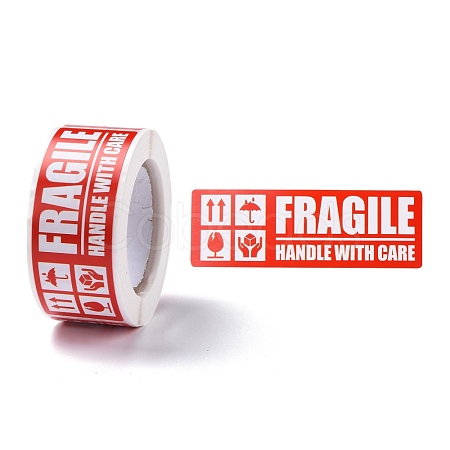 Self-Adhesive Paper Warning Tag Stickers DIY-K039-04C-1