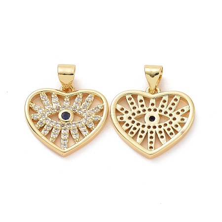 Brass Micro Pave Cubic Zirconia Pendants ZIRC-F134-11G-1