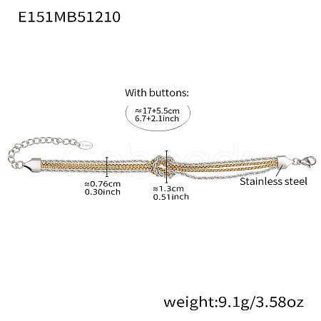 304 Stainless Steel Chain Bracelets FS-WGBD21A-03-1