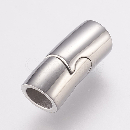 Tarnish Resistant 304 Stainless Steel Magnetic Clasps with Glue-in Ends STAS-E138-04P-1