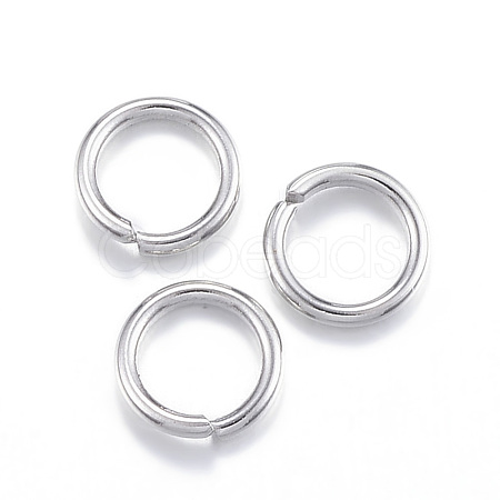 Tarnish Resistant 304 Stainless Steel Open Jump Rings X-STAS-E113-14P-1