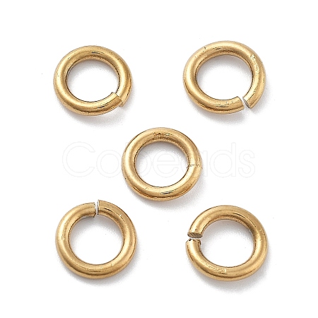 Ion Plating(IP) 304 Stainless Steel Open Jump Rings X-STAS-M081-02G-03-1