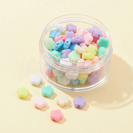 120Pcs Opaque Acrylic Beads SACR-FS0001-16-1