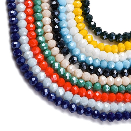 Electroplate Glass Beads Strands EGLA-X0007-01F-4mm-1