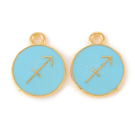 Alloy Enamel Pendants ENAM-S124-01B-16F-1
