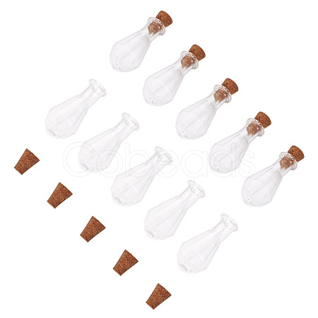 10Pcs Clear Glass Wishing Bottles AJEW-TA0002-85E-1