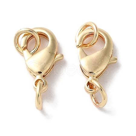 Rack Plating Brass Lobster Claw Clasps KK-F090-26LG-01-1