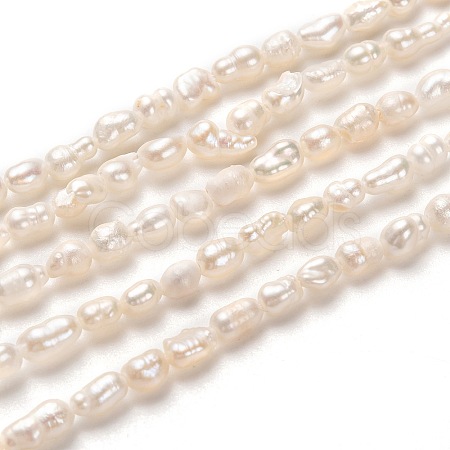 Natural Cultured Freshwater Pearl Beads Strands PEAR-J005-56-01-1