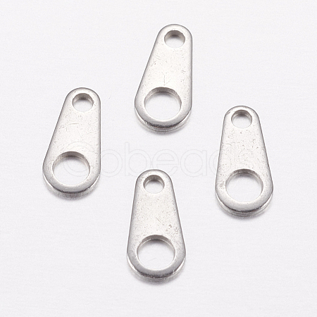 Non-Tarnish 201 Stainless Steel Chain Tabs X-STAS-F149-16P-C-1