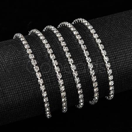 Brass Rhinestone Strass Chains CHC-T001-SS12-01S-1