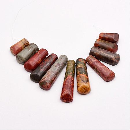 Natural Picasso Stone/Picasso Jasper Beads Strands G-P298-H02-1