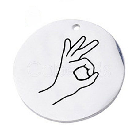 304 Stainless Steel Pendants FIND-CJC0003-06A-1