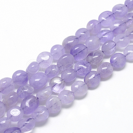 Natural Lavender Amethyst Beads Strands G-R445-8x10-23-1