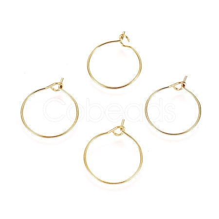 Ion Plating(IP) 316L Surgical Stainless Steel Hoop Earring Findings X-STAS-D164-04G-1