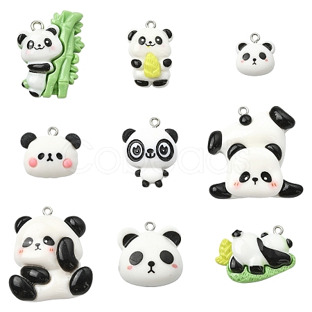 18Pcs 9 Colors Opaque Resin Pendants CRES-YW0002-79-1