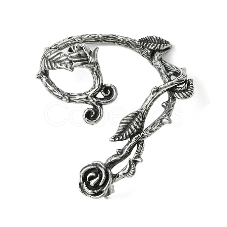 316 Surgical Stainless Steel Cuff Earrings EJEW-E300-11AS-01-1