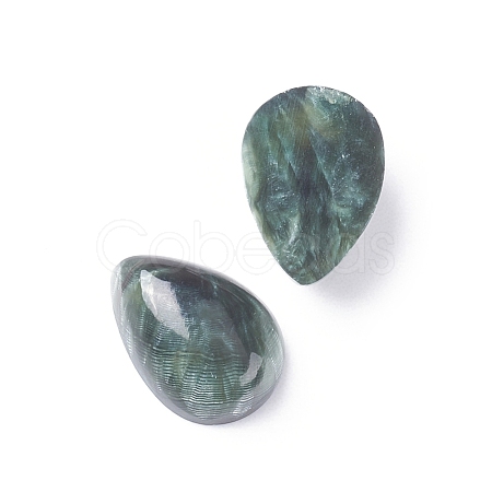 Natural Seraphinite Cabochons G-E557-09A-1