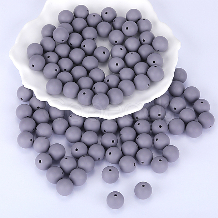 Round Silicone Focal Beads SI-JX0046A-44-1