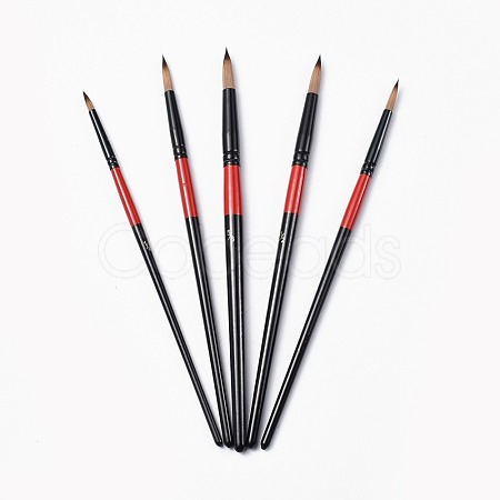 Wooden Paint Brushes Pens Sets AJEW-L074-01-1