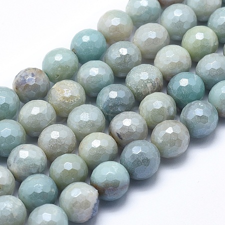 Natural Amazonite Beads Strands G-O164-02-12mm-1