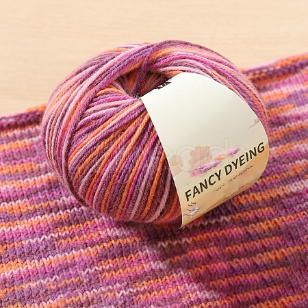 Wool Rainbow Segment Dyed Knitting Yarn PW-WGBB63E-21-1