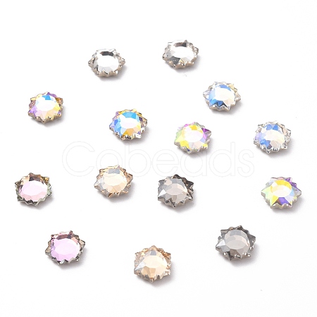 K9 Faceted Glass Rhinestone Cabochons GLAA-H106-H01-M-1