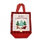 Christmas Theme Laminated Non-Woven Waterproof Bags, Heavy Duty Storage Reusable Shopping Bags, Rectangle with Handles, FireBrick, Christmas Tree Pattern, 26.2x22x28.8cm