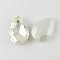 Glass Pointed Back Rhinestone, Back Plated, Faceted, Teardrop, Clear, 25x18x8mm