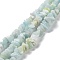 Natural Aquamarine Chip Beads Strands, 3~9.5x12~23x7~10.5mm, Hole: 0.6~0.8mm, about 65~70pcs/strand, 15.91''~16.34''(40.4~41.5cm)