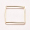 Brass Linking Rings, Square, Real 18K Gold Plated, Side Length: 20x20x1mm, Diagonal Length: 27mm, Inner Diameter: 19x19mm