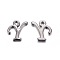 Gunmetal Plated Alloy Letter Pendants, Rack Plating, Cadmium Free & Lead Free, Letter.Y, 13x10x2mm, Hole: 1.5mm