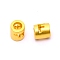 Alloy Letter Beads, Column, Matte Gold Color, Letter.F, 6.5x6mm, Hole: 3mm