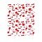 3D Star Sea Horse Bowknot Nail Decals Stickers, Self-Adhesive Nail Design Art, for Nail Toenails Tips Decorations, Red, Beach Theme Pattern, 90x77mm