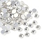 Glass Flat Back Rhinestone, Grade A, Back Plated, Faceted, Half Round, Crystal, 3~3.2mm, about 1440pcs/bag