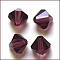 Imitation Austrian Crystal Beads, Grade AAA, K9 Glass, Faceted, Bicone, Dark Orchid, 8x8mm, Hole: 0.9~1mm