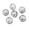 Transparent Glass Beads, Faceted, Round, Dark Gray, 16x15.5x17mm, Hole: 1.6mm