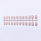 Solid Colors Matte Plastic False Nails Full Cover Fake Nails Tips, Natural Medium Length Press on Nails, Misty Rose, 18~24x7~14mm, about 24pcs/set