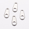 Non-Tarnish 201 Stainless Steel Chain Tabs, Chain Extender Connectors, Oval, Stainless Steel Color, 8x4x0.5mm, Hole: 1mm and 2.5mm