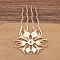 Alloy Hair Comb Finding, for DIY Jewelry Accessories, Flower, Rose Gold, 65mm, 10pcs/set