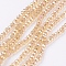 Electroplate Glass Beads Strands, AB Color Plated, Faceted Rondelle, Goldenrod, 3x2mm, Hole: 0.5mm, about 165~170pcs/strand, 16.7 inch