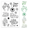 PVC Plastic Stamps, for DIY Scrapbooking, Photo Album Decorative, Cards Making, Stamp Sheets, Clover Pattern, 16x11x0.3cm